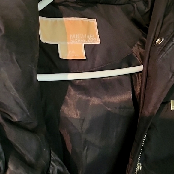 Black Down Michael Kors Ankle Length Poof Jacket Size Medium - Picture 3 of 5